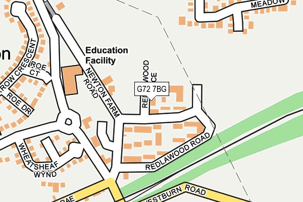 G72 7BG map - OS OpenMap – Local (Ordnance Survey)