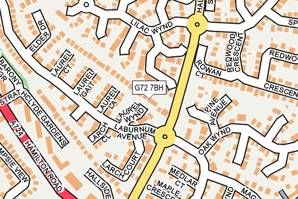 G72 7BH map - OS OpenMap – Local (Ordnance Survey)