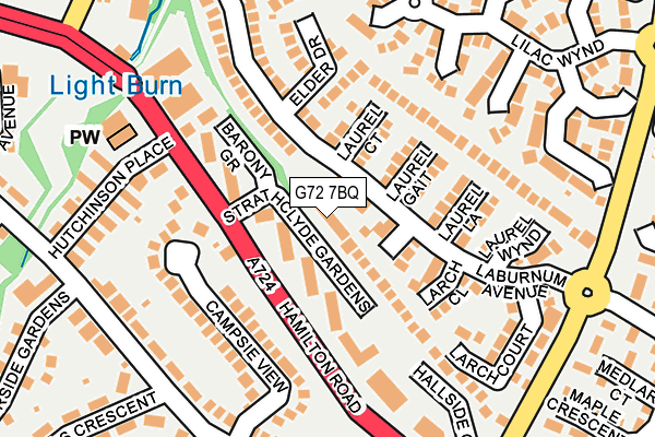 G72 7BQ map - OS OpenMap – Local (Ordnance Survey)