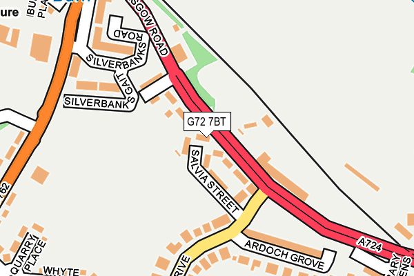 G72 7BT map - OS OpenMap – Local (Ordnance Survey)