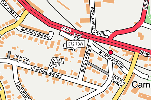 G72 7BW map - OS OpenMap – Local (Ordnance Survey)