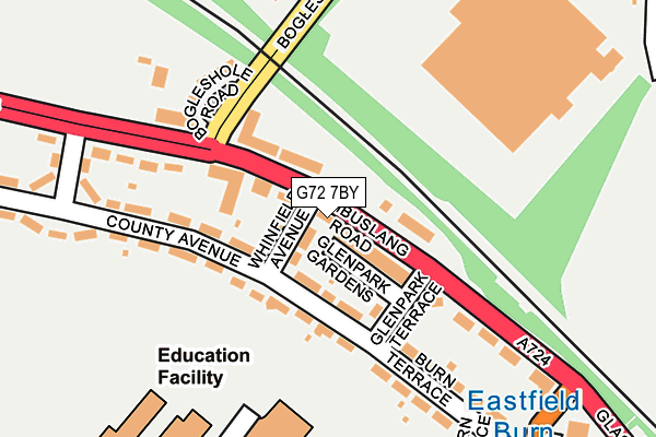 G72 7BY map - OS OpenMap – Local (Ordnance Survey)