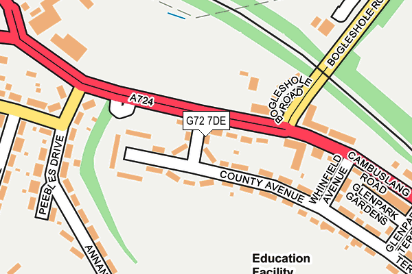 G72 7DE map - OS OpenMap – Local (Ordnance Survey)
