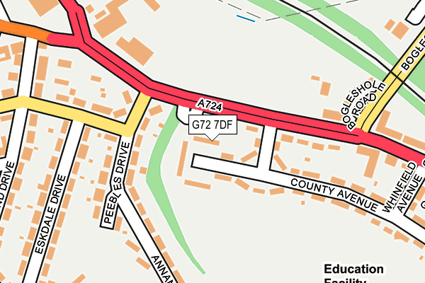 G72 7DF map - OS OpenMap – Local (Ordnance Survey)