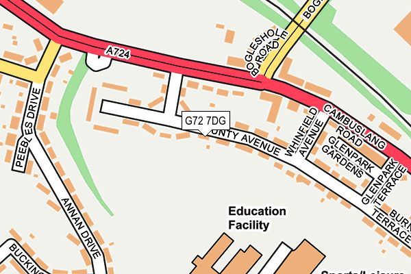 G72 7DG map - OS OpenMap – Local (Ordnance Survey)