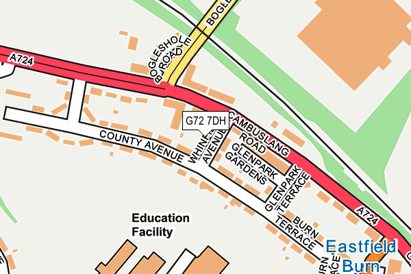 G72 7DH map - OS OpenMap – Local (Ordnance Survey)