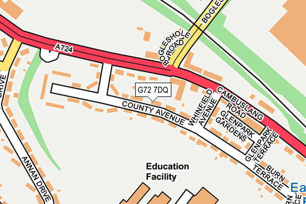 G72 7DQ map - OS OpenMap – Local (Ordnance Survey)