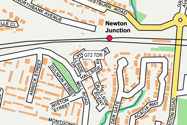 G72 7DR map - OS OpenMap – Local (Ordnance Survey)