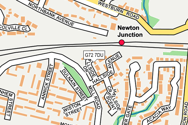 G72 7DU map - OS OpenMap – Local (Ordnance Survey)