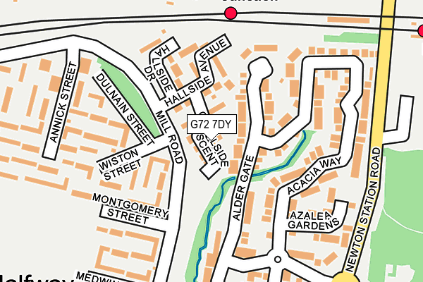 G72 7DY map - OS OpenMap – Local (Ordnance Survey)