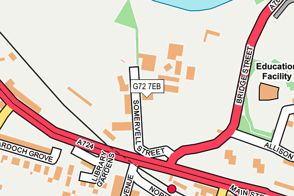 G72 7EB map - OS OpenMap – Local (Ordnance Survey)