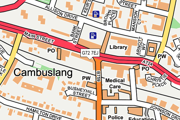 G72 7EJ map - OS OpenMap – Local (Ordnance Survey)