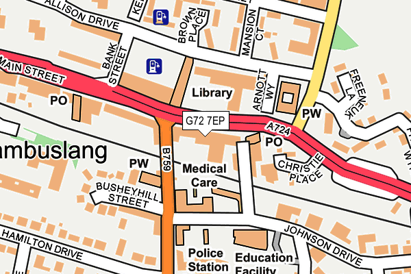 G72 7EP map - OS OpenMap – Local (Ordnance Survey)