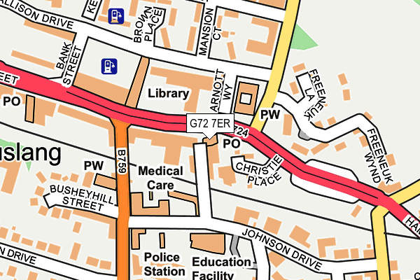 G72 7ER map - OS OpenMap – Local (Ordnance Survey)