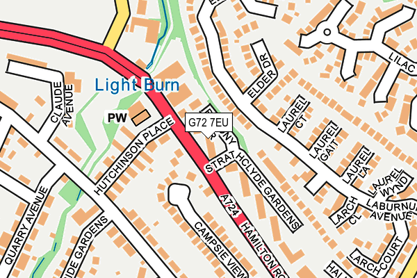 G72 7EU map - OS OpenMap – Local (Ordnance Survey)