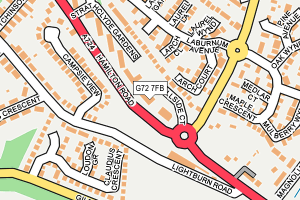 G72 7FB map - OS OpenMap – Local (Ordnance Survey)