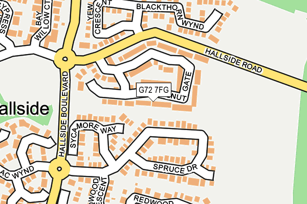 G72 7FG map - OS OpenMap – Local (Ordnance Survey)