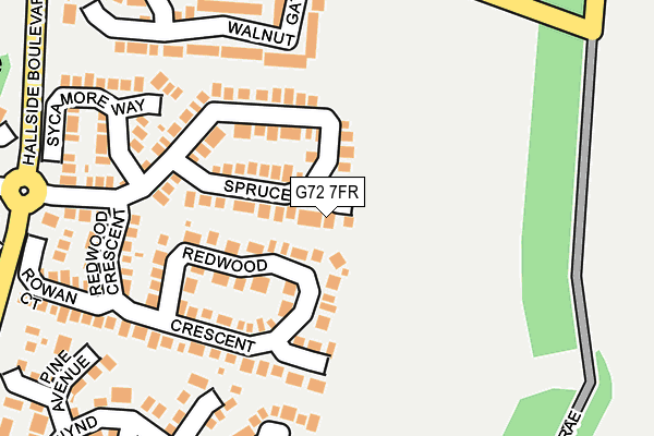 G72 7FR map - OS OpenMap – Local (Ordnance Survey)