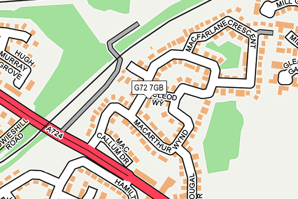G72 7GB map - OS OpenMap – Local (Ordnance Survey)