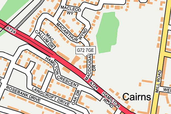 G72 7GE map - OS OpenMap – Local (Ordnance Survey)