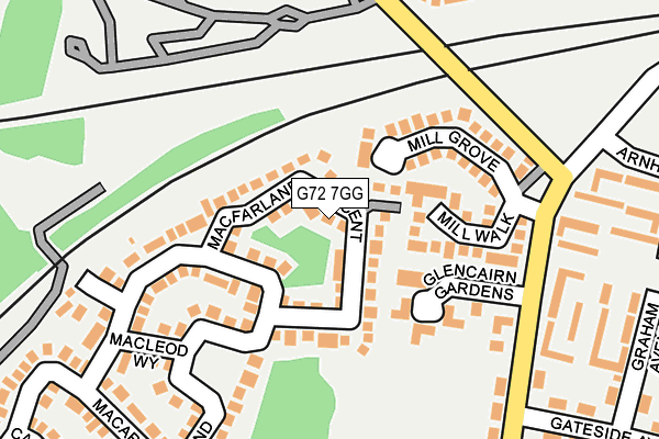 G72 7GG map - OS OpenMap – Local (Ordnance Survey)