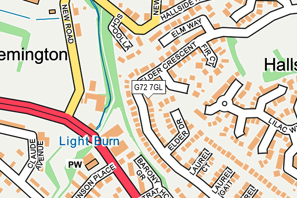 G72 7GL map - OS OpenMap – Local (Ordnance Survey)