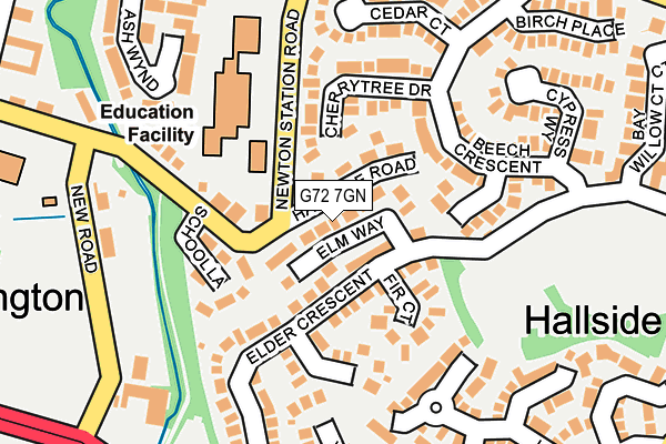 G72 7GN map - OS OpenMap – Local (Ordnance Survey)