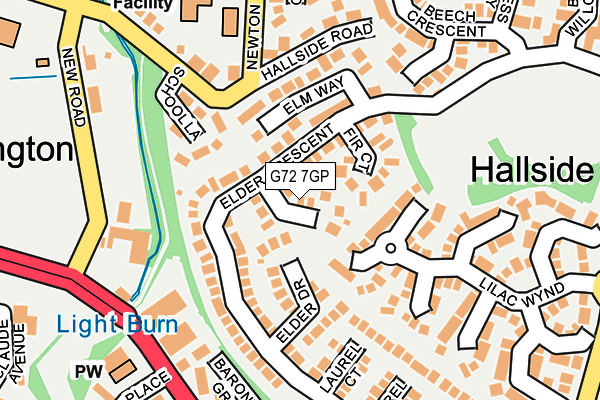 G72 7GP map - OS OpenMap – Local (Ordnance Survey)