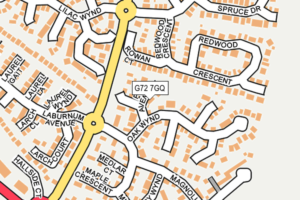 G72 7GQ map - OS OpenMap – Local (Ordnance Survey)