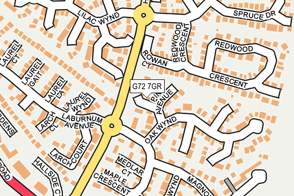 G72 7GR map - OS OpenMap – Local (Ordnance Survey)