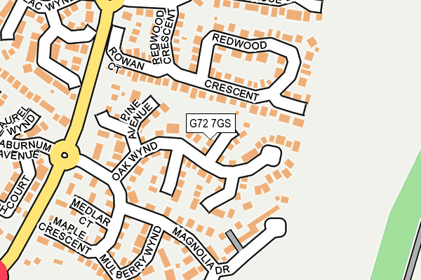 G72 7GS map - OS OpenMap – Local (Ordnance Survey)