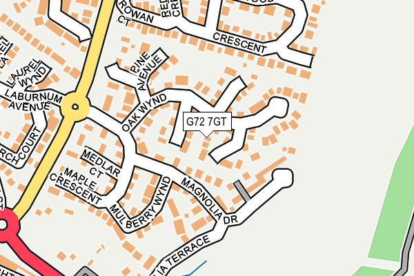 G72 7GT map - OS OpenMap – Local (Ordnance Survey)