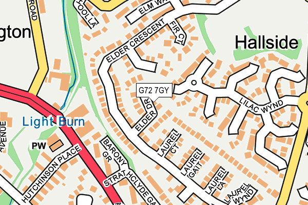 G72 7GY map - OS OpenMap – Local (Ordnance Survey)