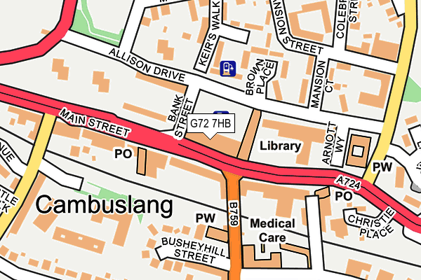 G72 7HB map - OS OpenMap – Local (Ordnance Survey)