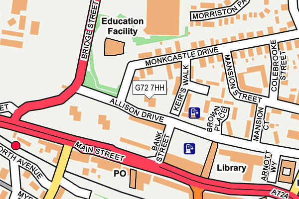 G72 7HH map - OS OpenMap – Local (Ordnance Survey)