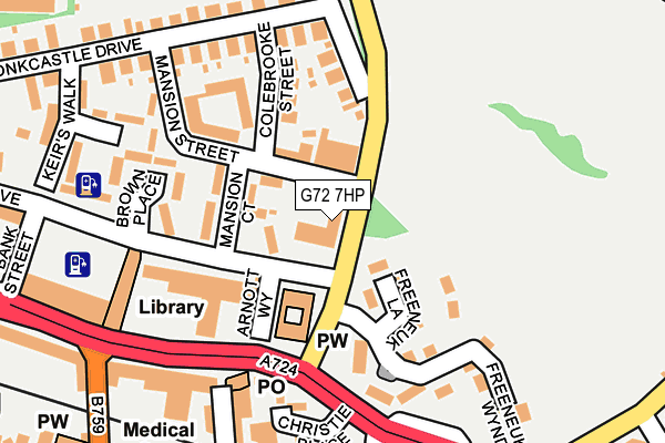 G72 7HP map - OS OpenMap – Local (Ordnance Survey)