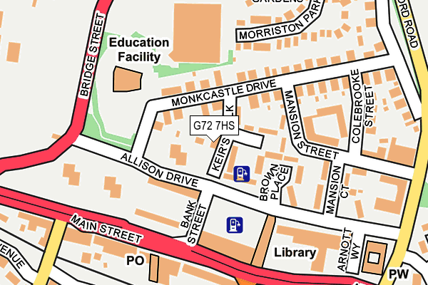 G72 7HS map - OS OpenMap – Local (Ordnance Survey)