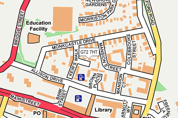 G72 7HT map - OS OpenMap – Local (Ordnance Survey)