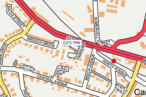 G72 7HW map - OS OpenMap – Local (Ordnance Survey)