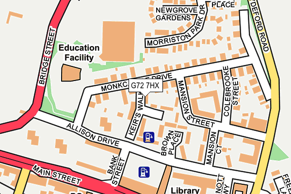 G72 7HX map - OS OpenMap – Local (Ordnance Survey)