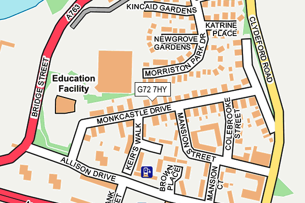 G72 7HY map - OS OpenMap – Local (Ordnance Survey)