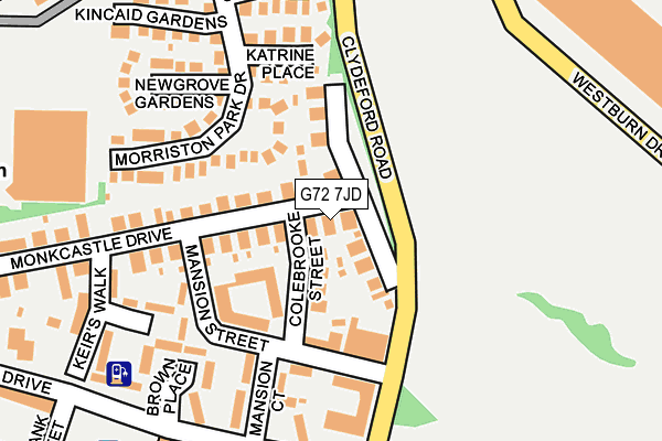 G72 7JD map - OS OpenMap – Local (Ordnance Survey)