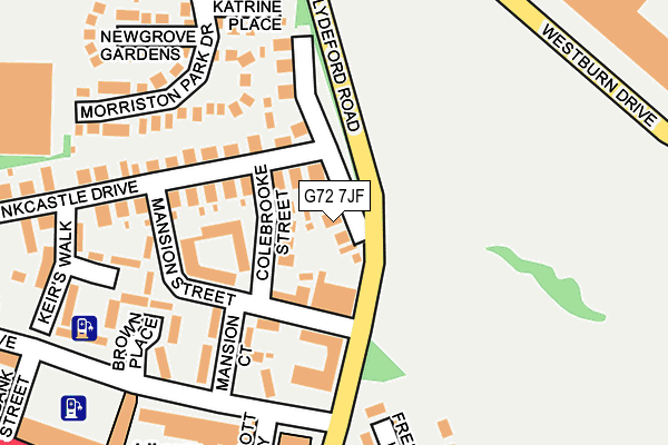 G72 7JF map - OS OpenMap – Local (Ordnance Survey)