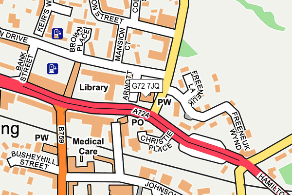 G72 7JQ map - OS OpenMap – Local (Ordnance Survey)