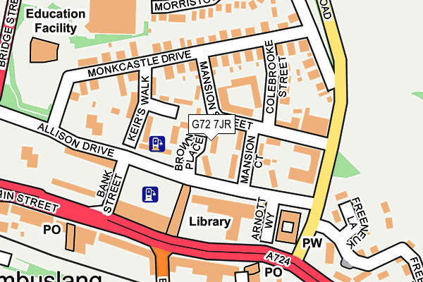 G72 7JR map - OS OpenMap – Local (Ordnance Survey)