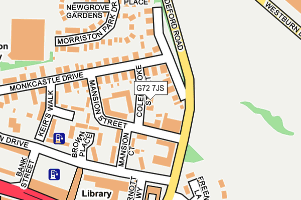 G72 7JS map - OS OpenMap – Local (Ordnance Survey)