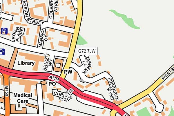 G72 7JW map - OS OpenMap – Local (Ordnance Survey)