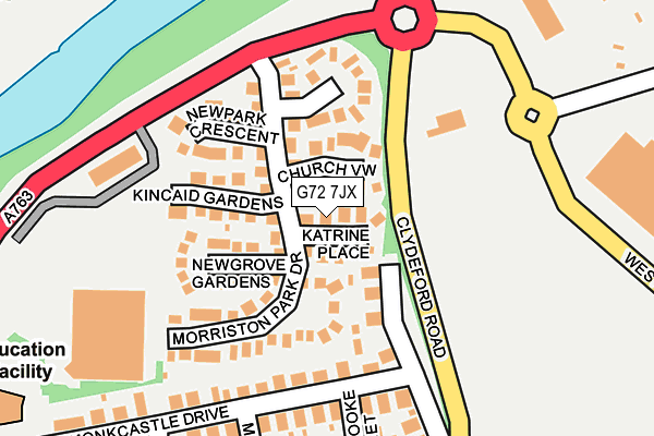 G72 7JX map - OS OpenMap – Local (Ordnance Survey)