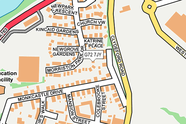 G72 7JY map - OS OpenMap – Local (Ordnance Survey)