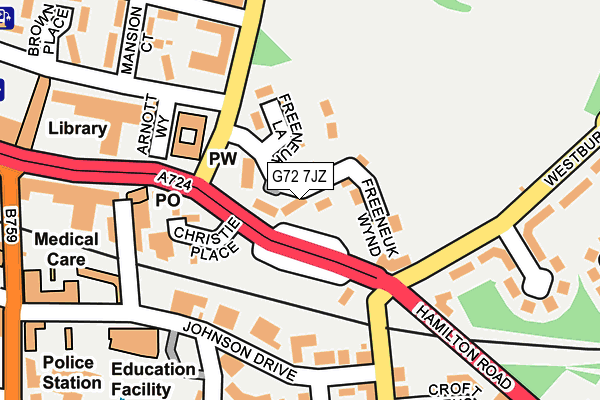 G72 7JZ map - OS OpenMap – Local (Ordnance Survey)